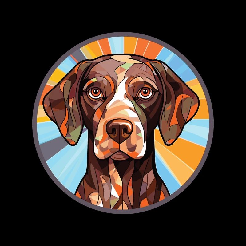 Deutscher Schäferhund Rasse Aquarell Illustration