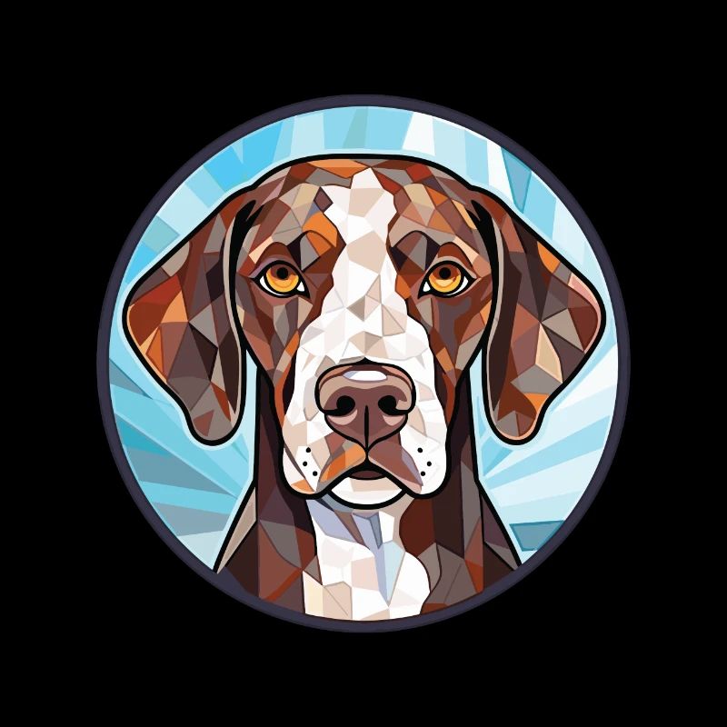 German Shorthaired Pointer Dog Breed Watercolor