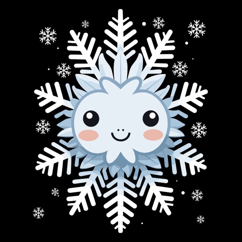 Cute Funny Snowflake Winter Kawaii Gift