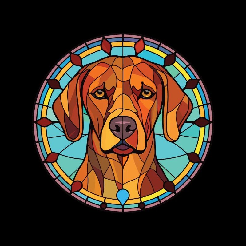 Rhodesian Ridgeback Hund Buntes Aquarell Haustier