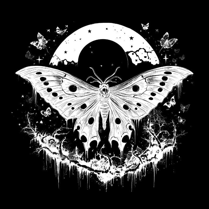 Mystical moth with magic pattern