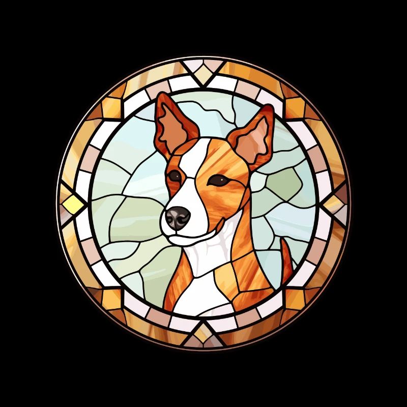 Miniature Fox Terrier chien race vitrail Colo