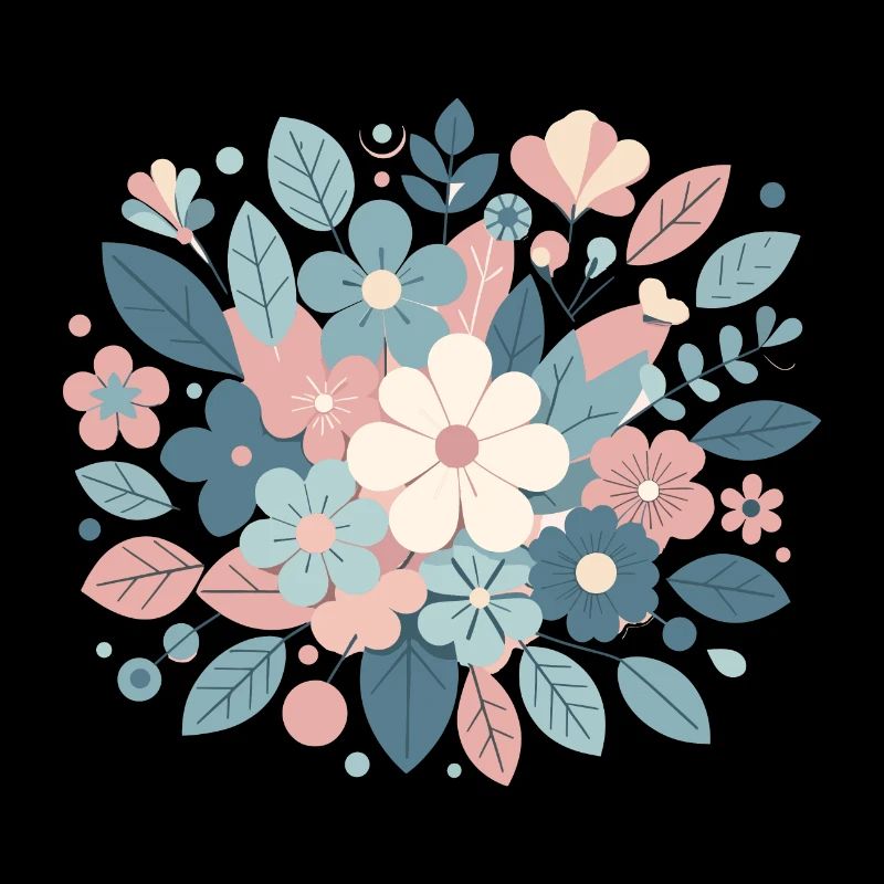 Composition floral couleur pastel