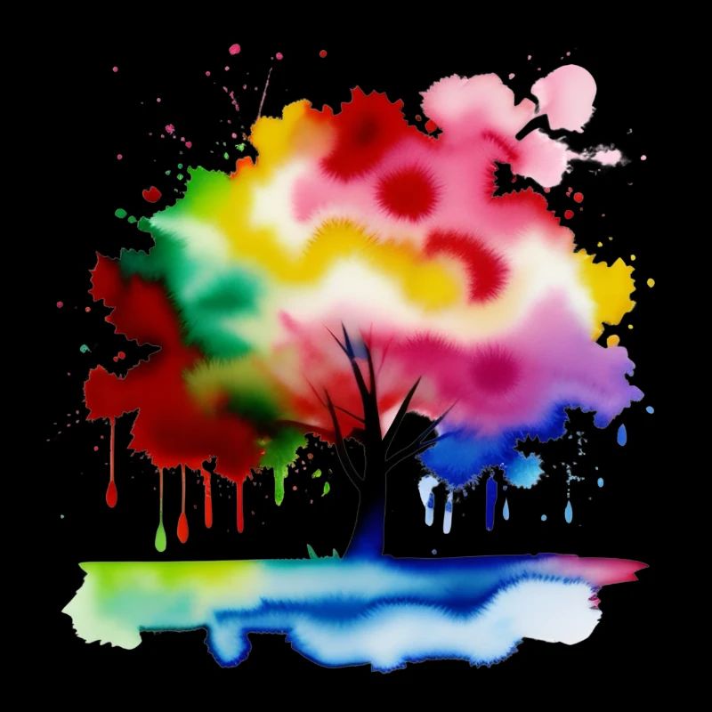Arbre - éclaboussure de couleur