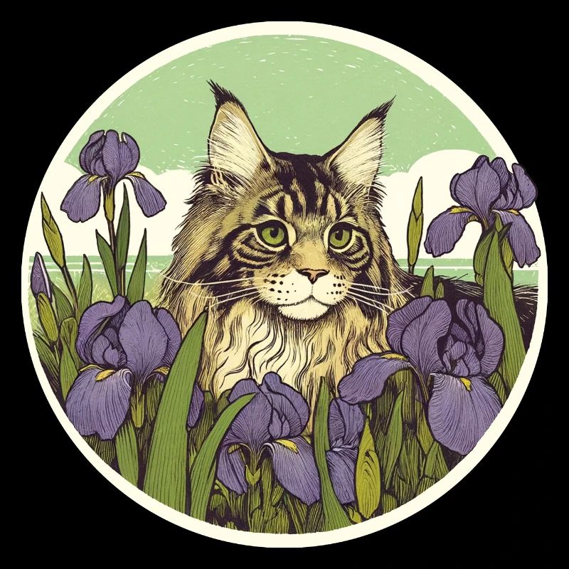 Braun getigerte Katze Iris