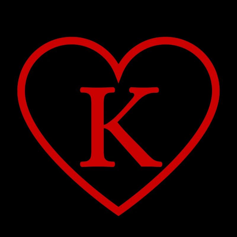 Buchstabe k Rotes Herz