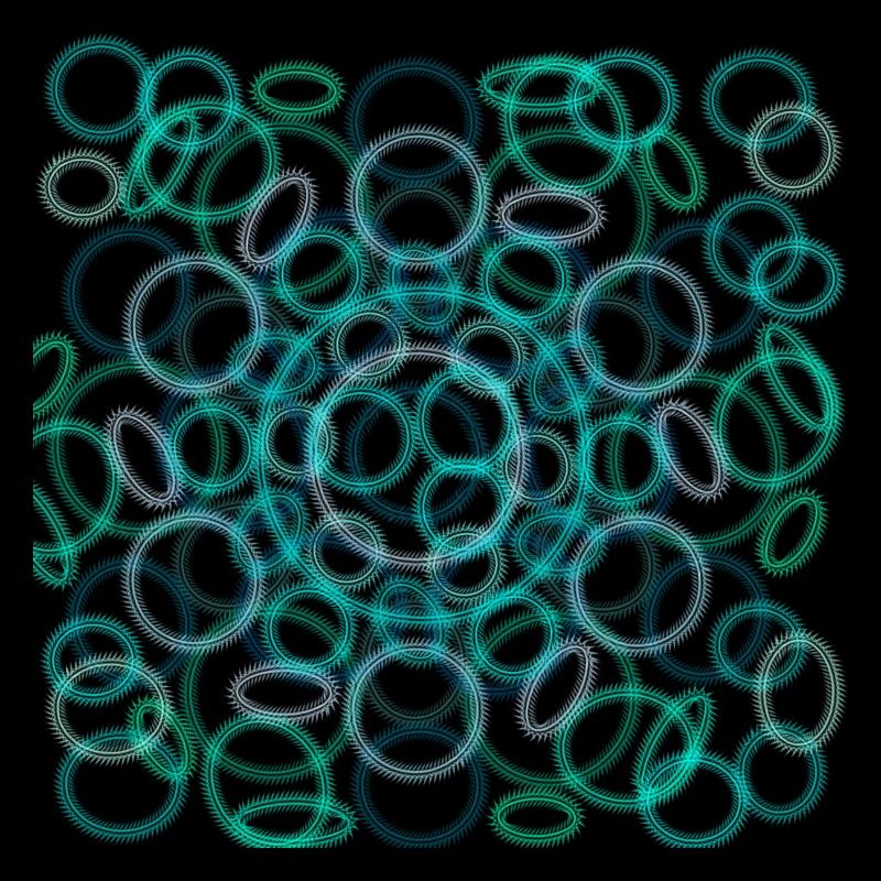 Conception de cercles abstraits sur fond noir