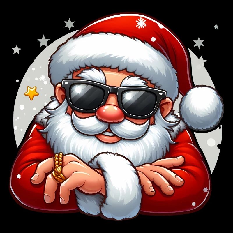 Cooler Weihnachtsmann mit Sonnenbrille