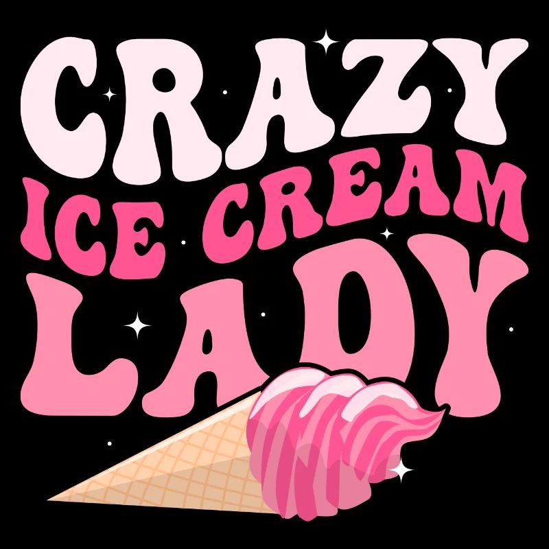 Crazy Ice Cream Lady Summer Scoop Cone