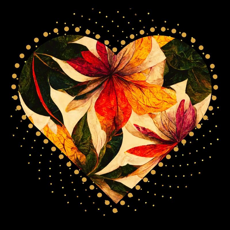 Coeur de fleur : Amour abstrait