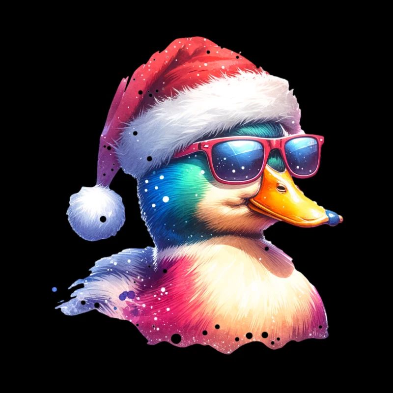 Cute Cool Duck Christmas