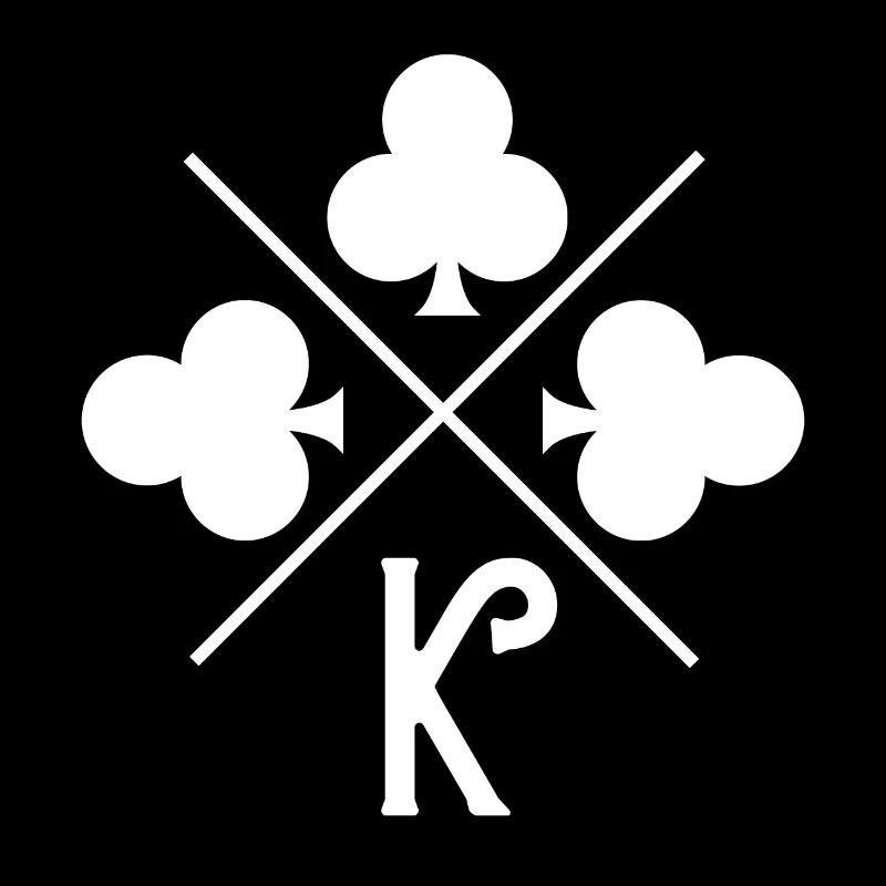 Letter k lucky clover