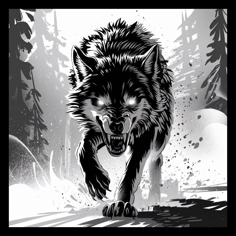 Wolf Animal Vector Nature Illustration Design Wild