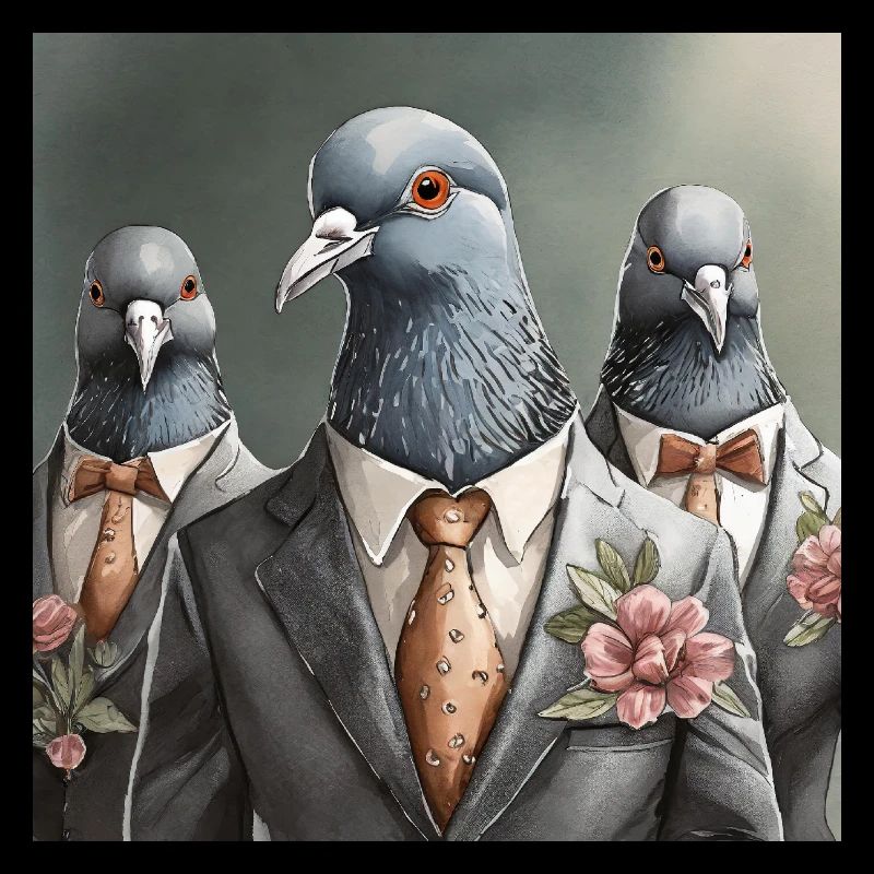 Doves in suits