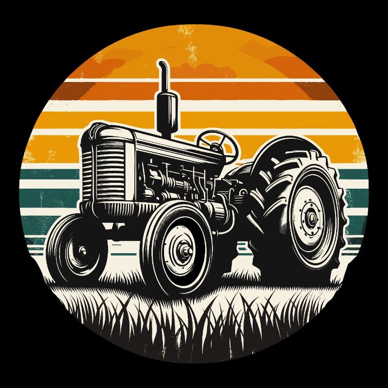 Vintage tractor farmer tractor