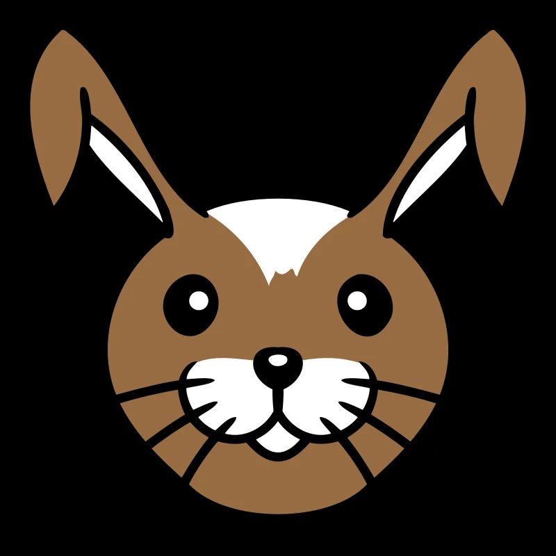 Lapin Drôle Visage Sourire Heureux Amical