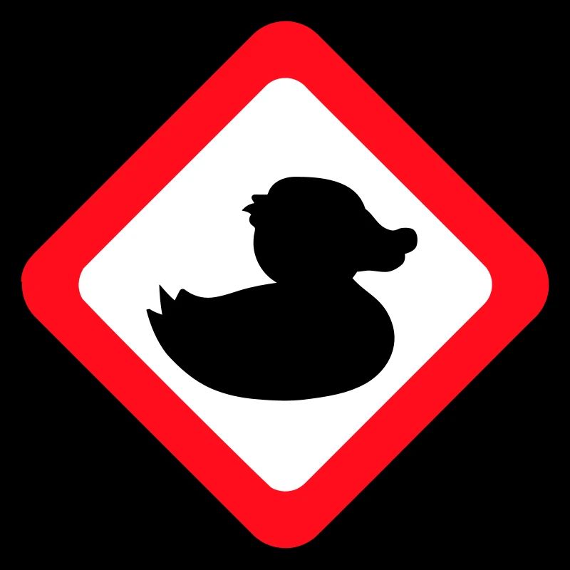 Canard Panneau Avertissement Attention Danger Prudence