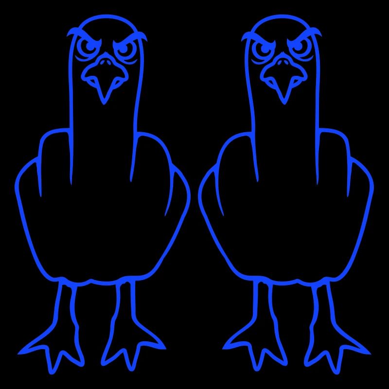 2 Seagulls Doigt d’honneur Insulte Stinkfinger Équipe