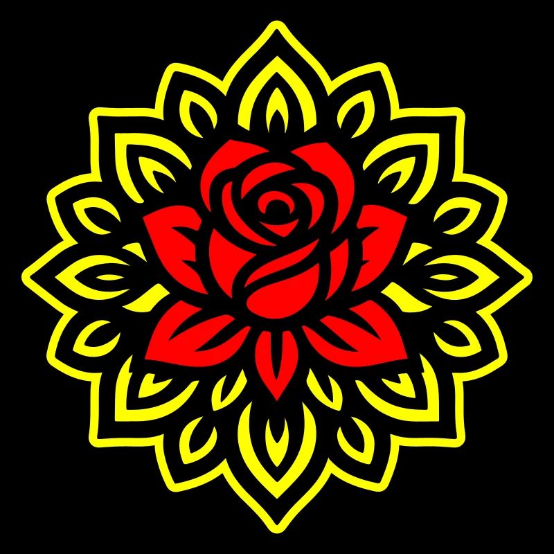 Mandala Fleur Rose