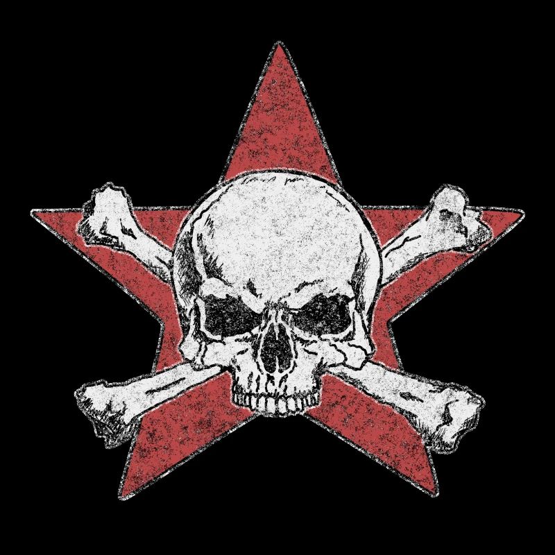 cranio e stella rossa