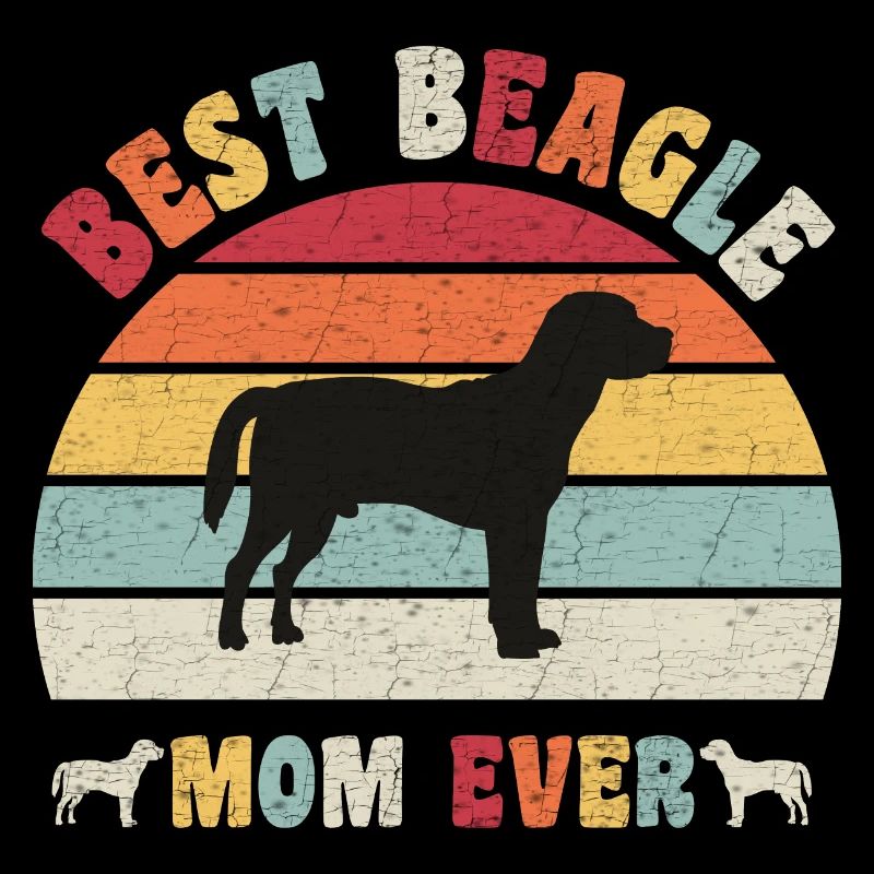 Best Beagle mom ever dog lovers vintage retro