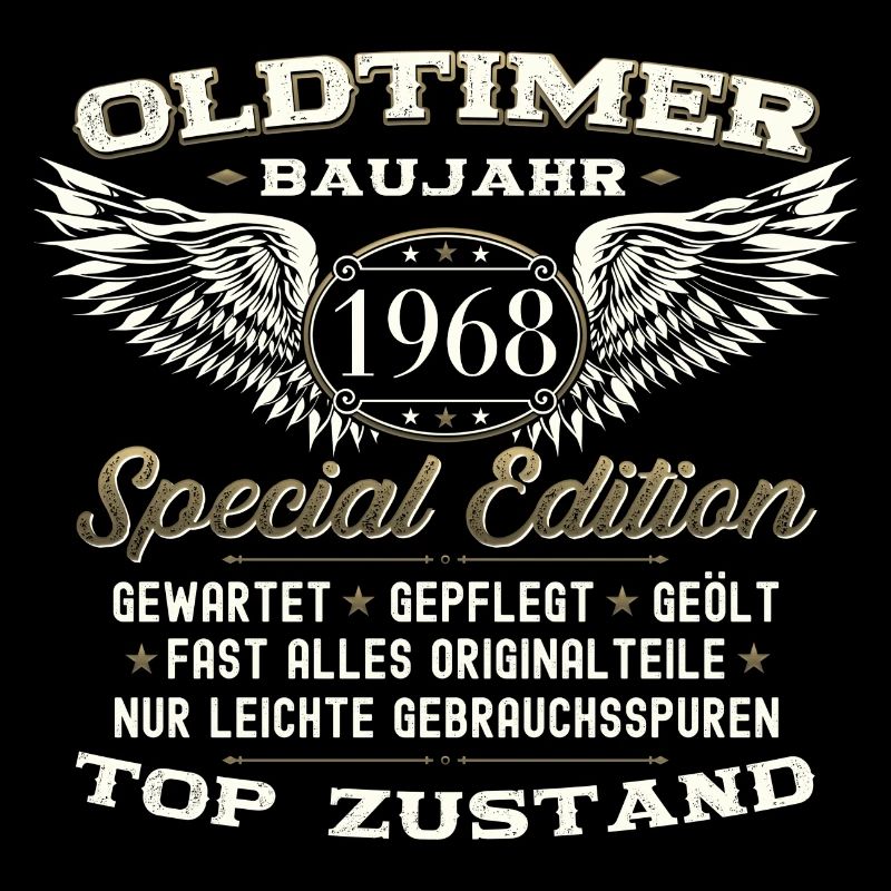 55th Birthday Man Oldtimer August Vintage 1968