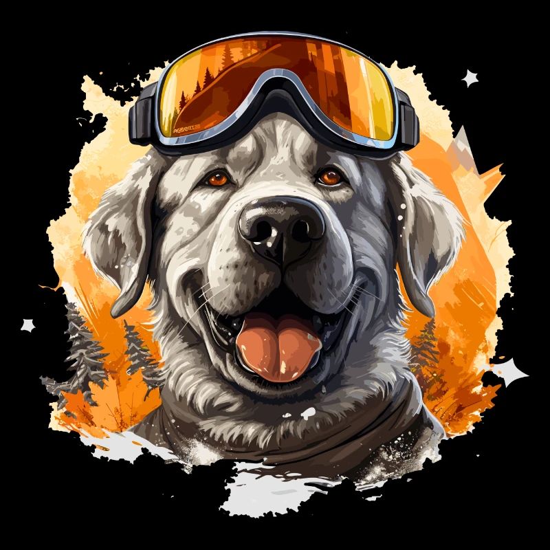 Kangal Ski Elegance: Vector Winter Warrior Tee