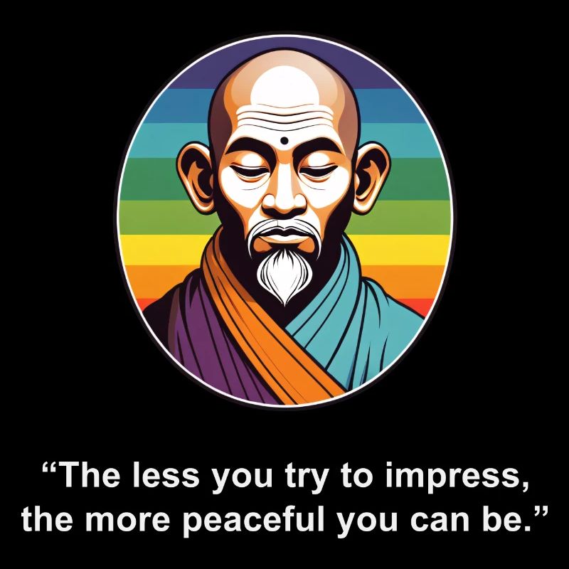 Moins vous essayez d’impressionner | Citation Zen