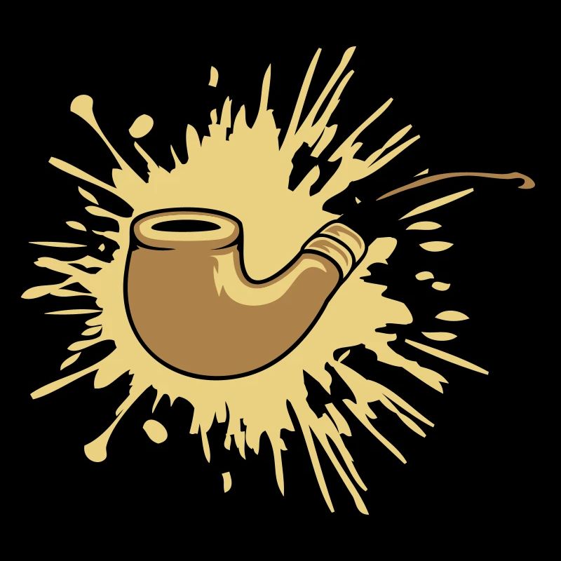 Klecks Tabakpfeife Raucher