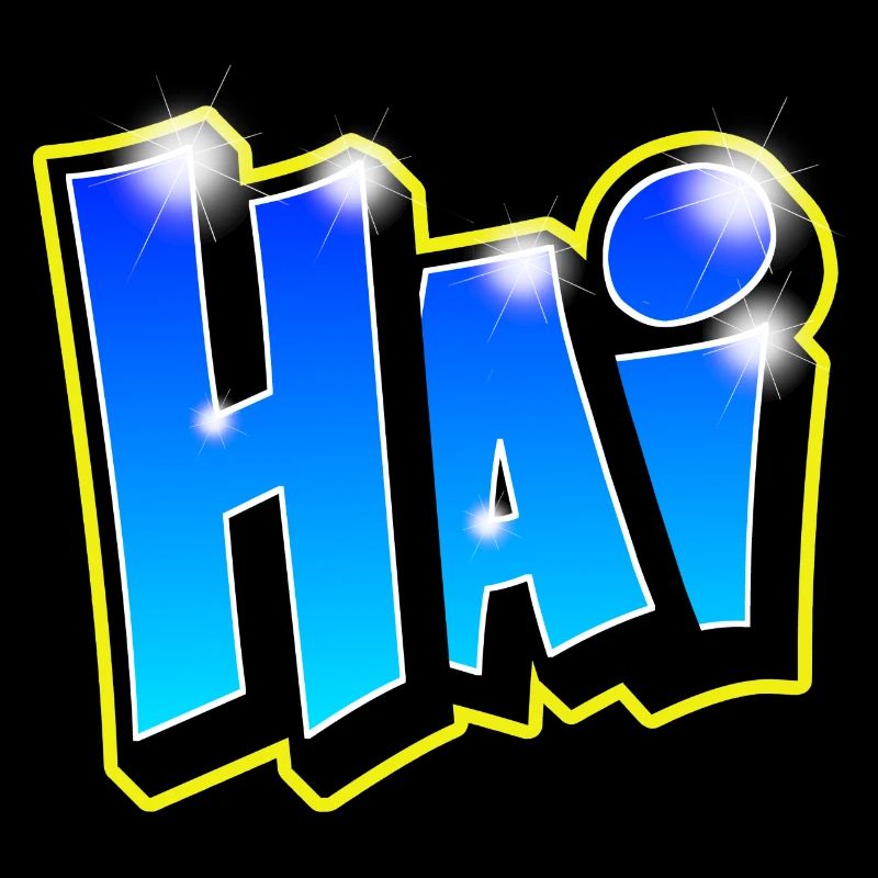 Graffiti name "HAI"yellowPrintable any support!