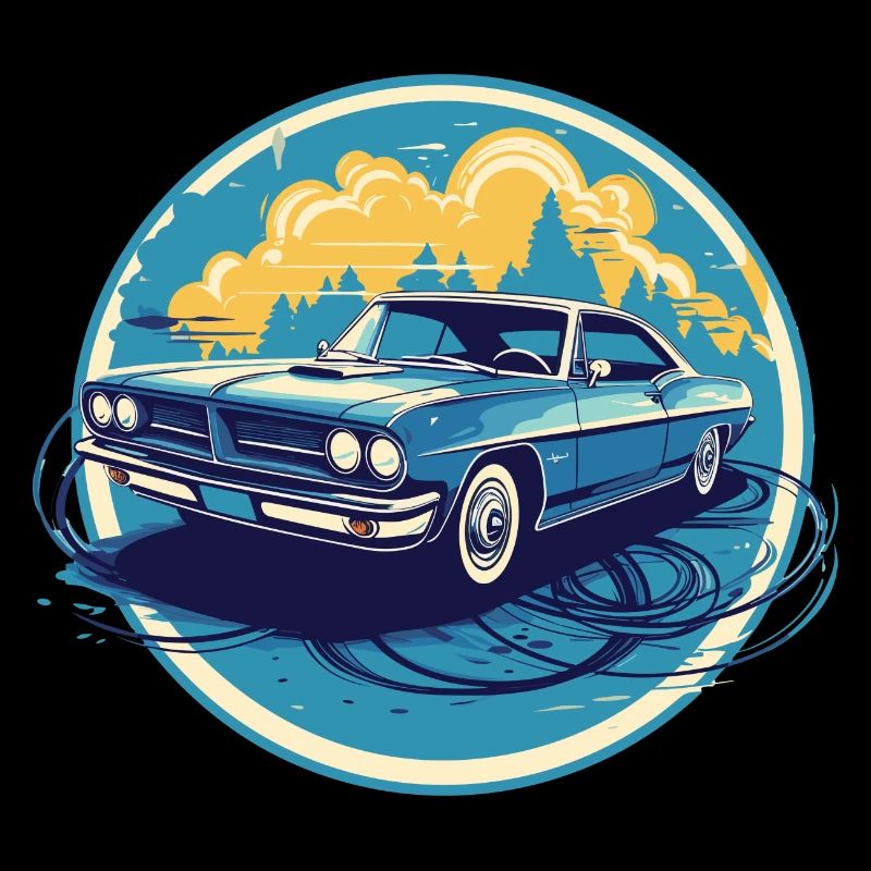 Vintage blauer amerikanischer Oldtimer