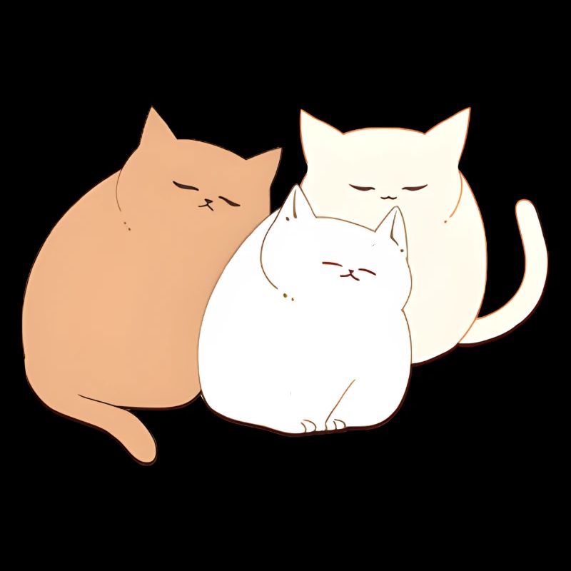 3 sleeping cats