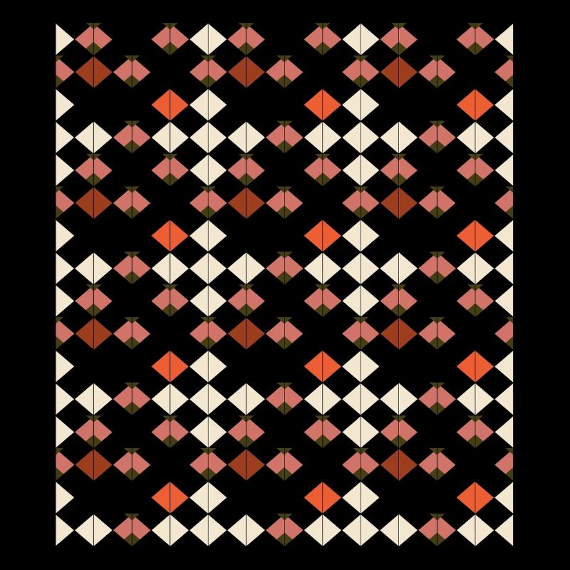 Geometric Diamond Quilt Pattern