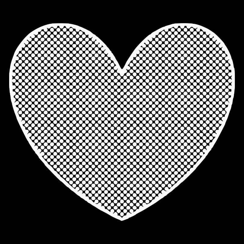 white heart white dotted pattern dots gift