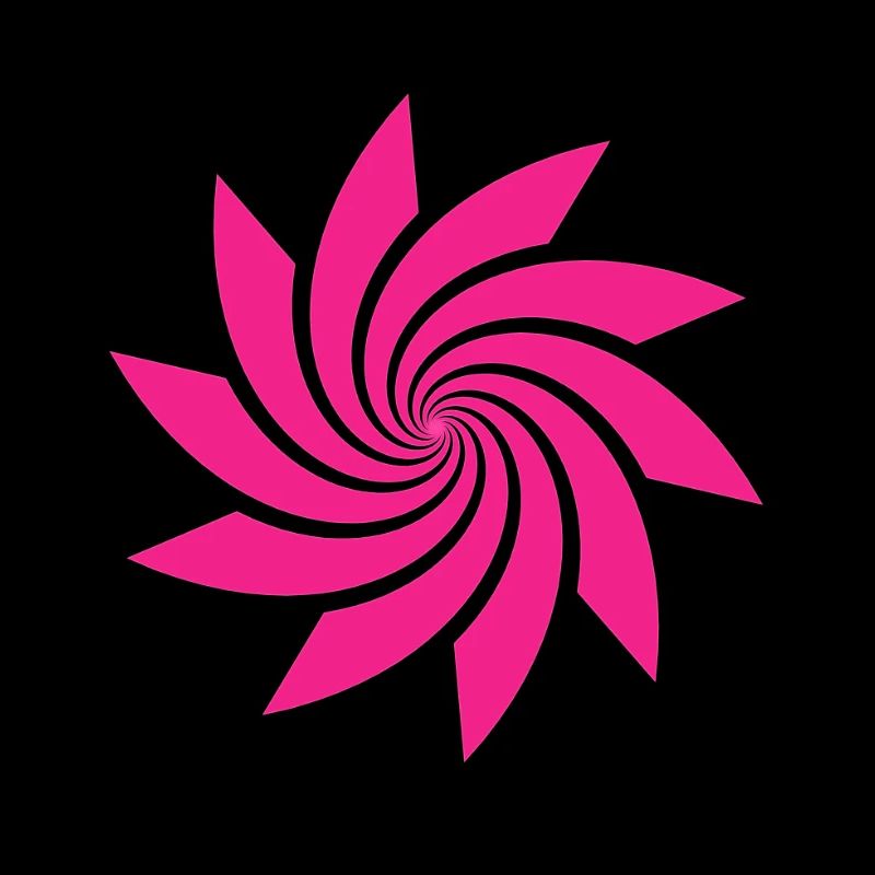 Moulin à vent en spirale rose