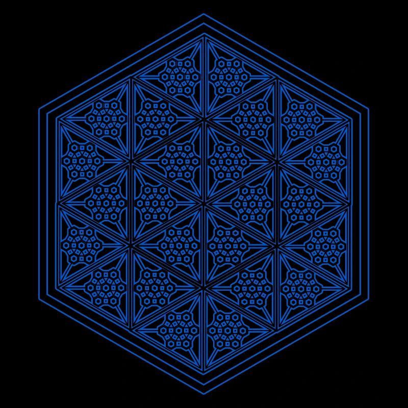 Pattern Goa Yoga Geometric Hexagon Ornament