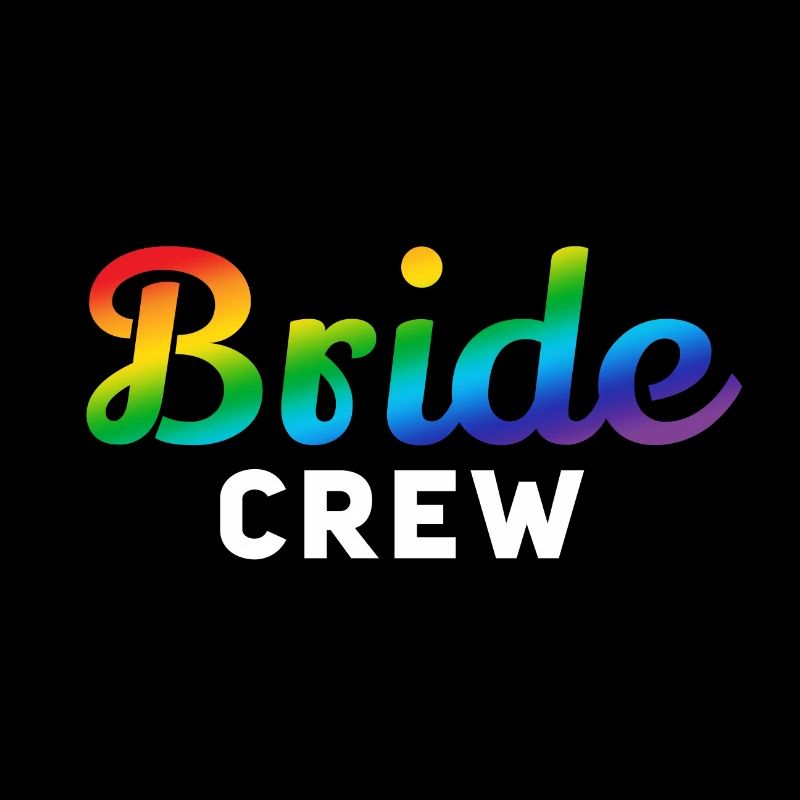 Bride Crew Rainbow W