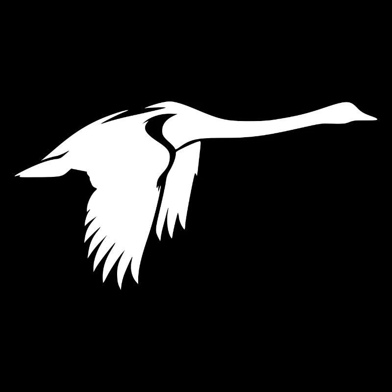 Cygne volant élégant
