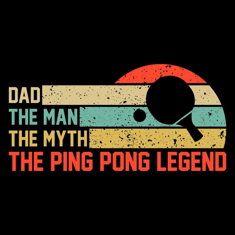 Ping Pong Racket Best Dad The Myth Man