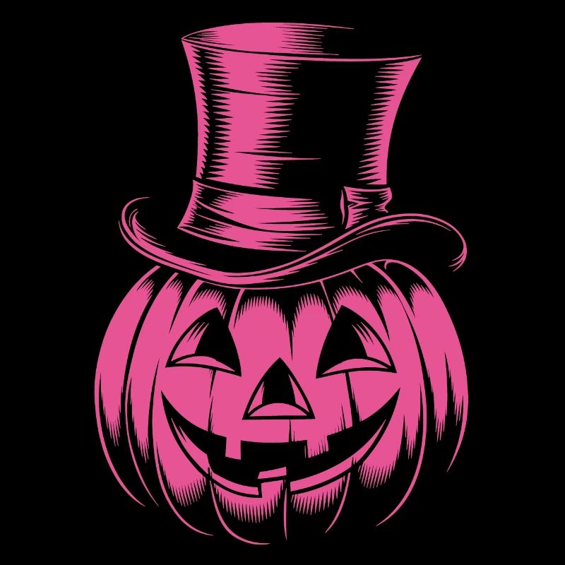 Citrouille d’Halloween avec dessin au trait de chapeau haut de forme