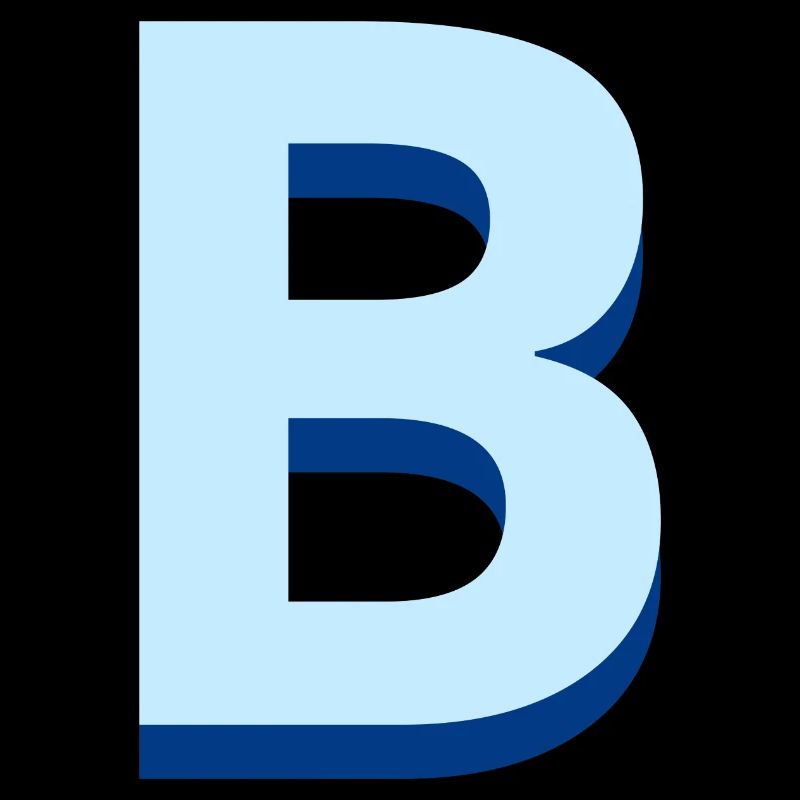 Pop und moderner blauer Buchstabe b