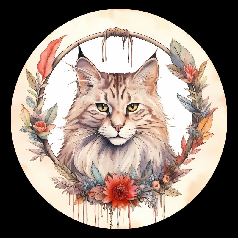 Chat des forêts norvégiennes Style Boho, chats d’amour