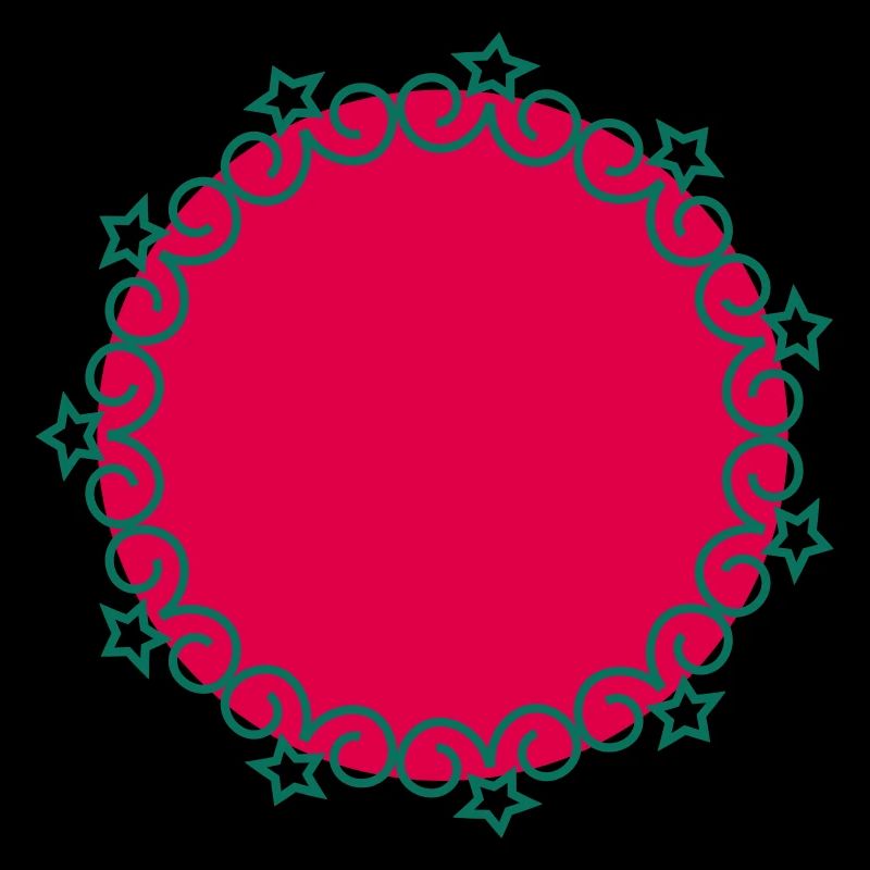 Circle star border frame