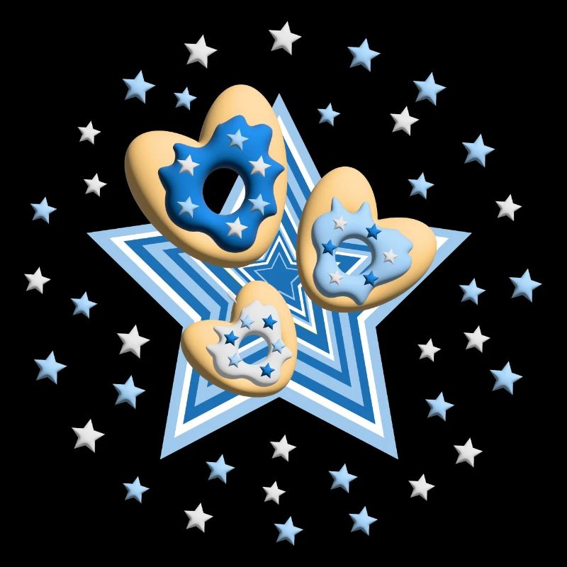 Herz Donuts mit Stern.