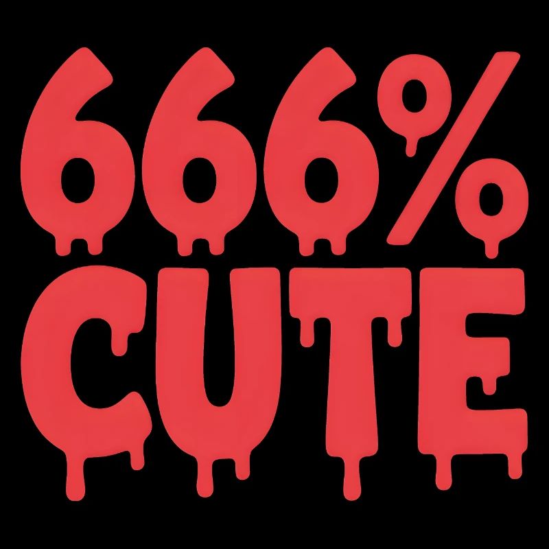 666 % mignon ! Conception de fille gothique satanique
