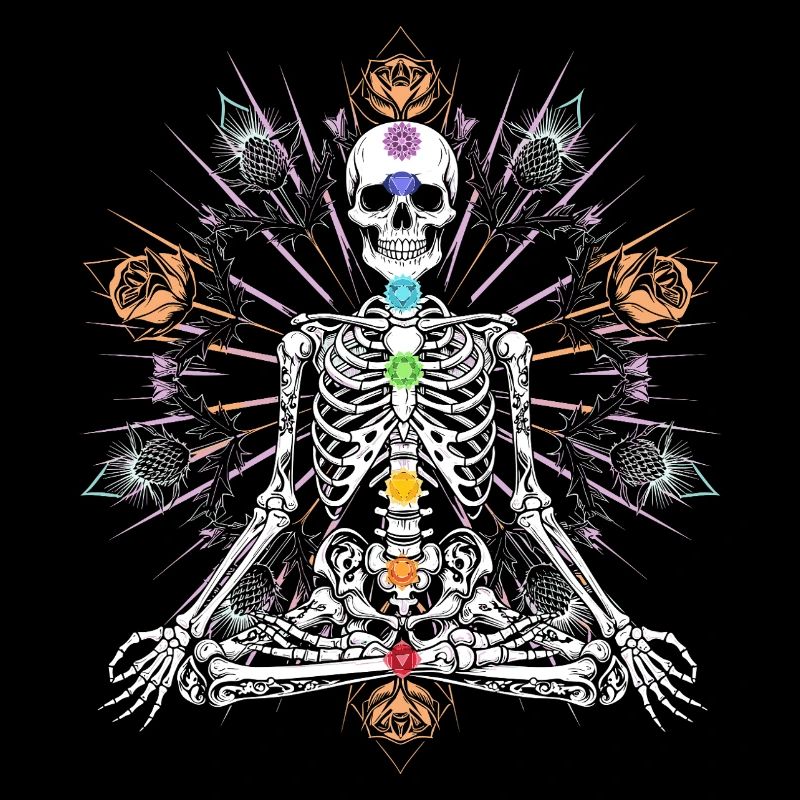 Skeleton Chakra Gothic Meditation