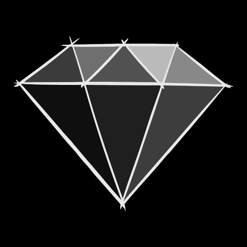 Gemstones: Black Diamond Drawing / Symbol.