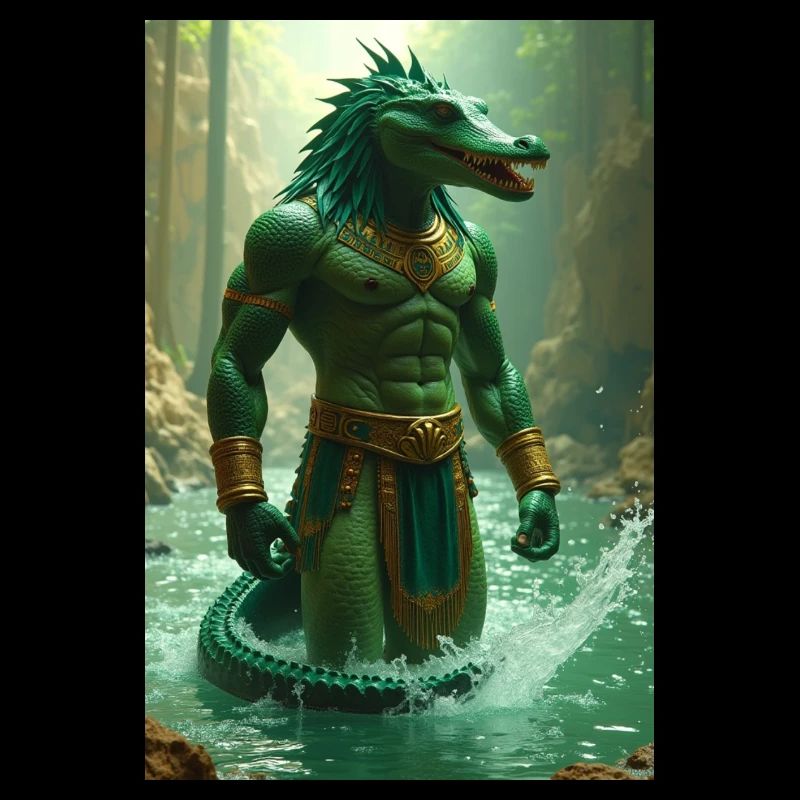 Sobek, crocodile-headed godin the Nil