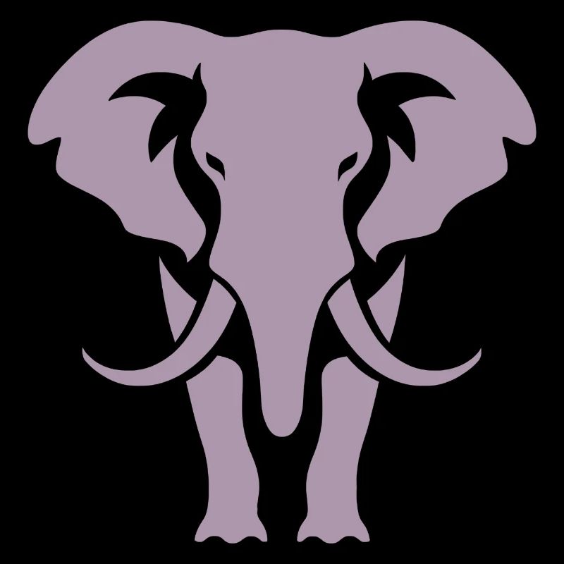 Silhouette d’éléphant Logo blanc