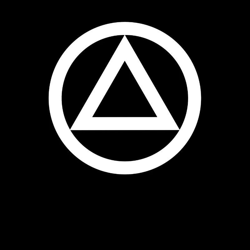 Anonymous alcoholic symbol logo AA NA anti alcohol